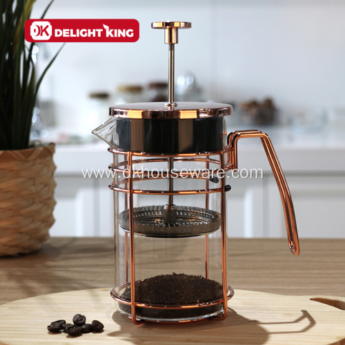 French Press Quality Borosilicate Glass Tea Coffee Maker